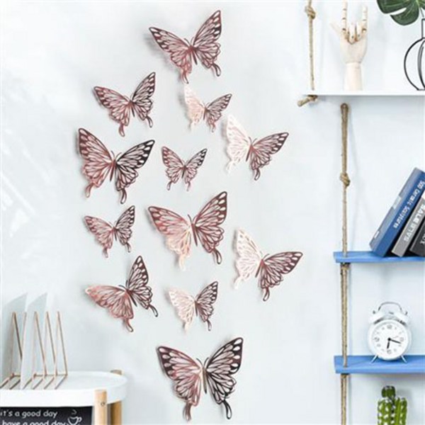  나비야 입체 벽장식 3종 x 4p 세트, 핑크D 