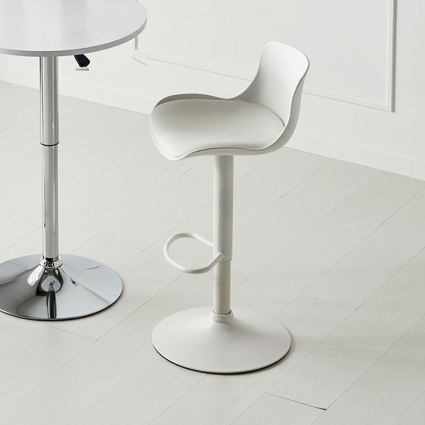  원톤바텐 아일랜드식탁의자 바의자 높이조절 회전 바텐의자, 그레이, 1P 