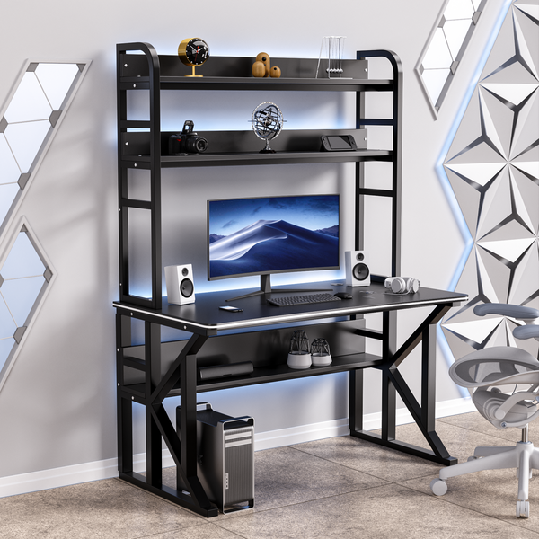  CProsis 게이밍 컴퓨터 책상 사무실책상 책장 책상 1000/1200/1400/1600*600, 블랙 