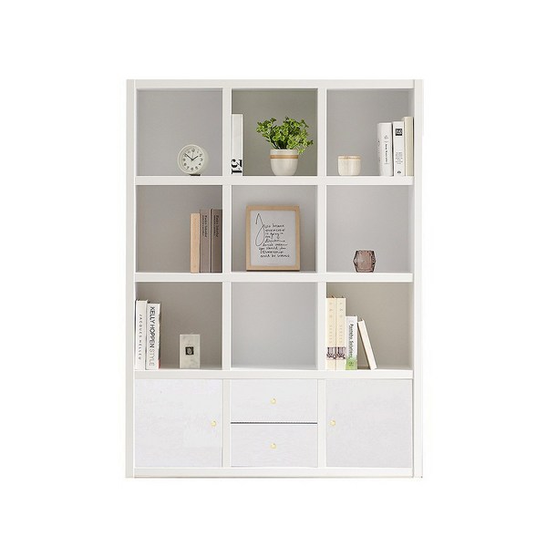  생각나무 1200-4단 수납형 책장 책꽂이 국내생산 36T, 화이트 