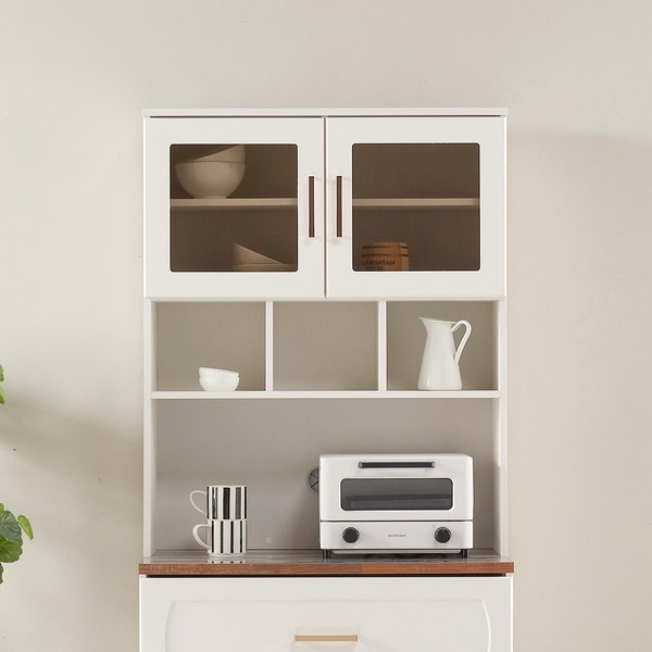 가이온 로아 주방 수납장 서랍장 하부장 상부장 그릇장 다용도수납장 틈새장, 화이트