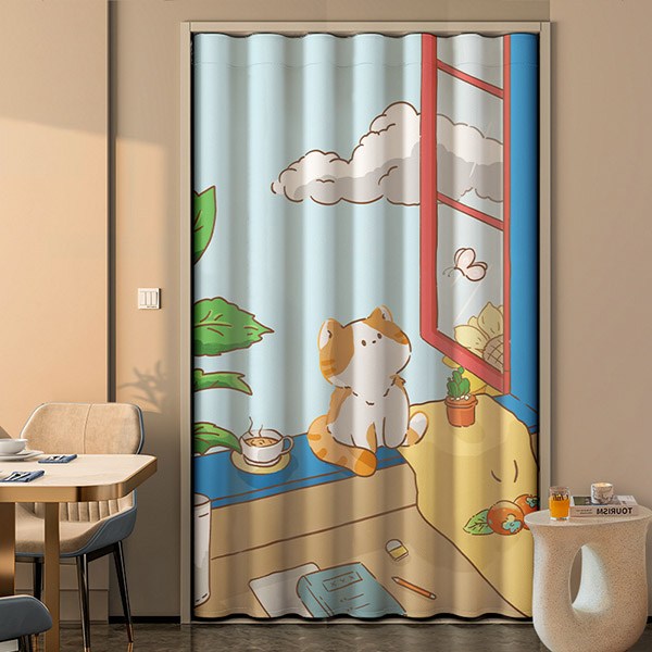 뉴라인 무타공 벨크로 가림막 커튼