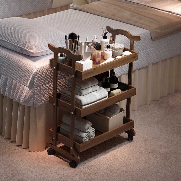 남쪽나무 3단 4가지 스타일 트롤리 이동식 선반 76cm*53cm*60cm, x2