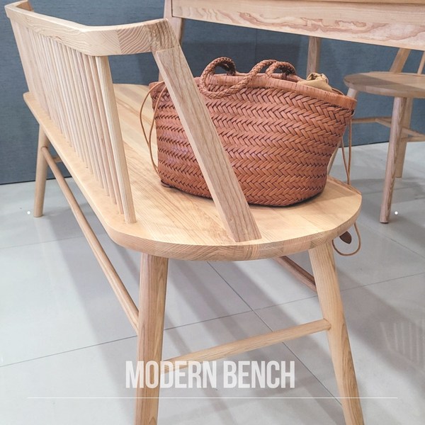 하프 원목 3인용 벤치 고급 애쉬우드 의자 (1400사이즈)