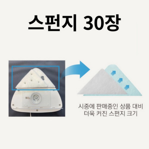 젠클린 유리창 청소 도구 스펀지 패드 30장, 30개