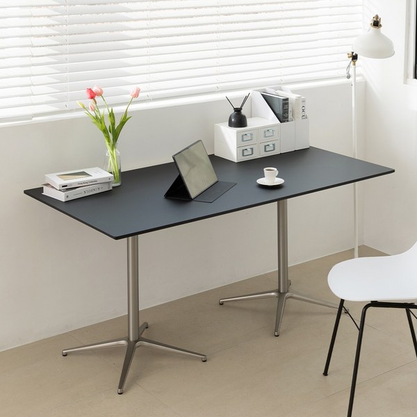 [FENIX] 라르고 1600 사각 블랙우드 테이블, BROWN, B