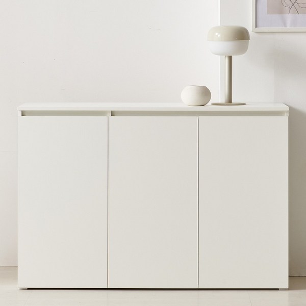  퍼니하우스 마몽 1200 거실 높은수납장 모던한 2단 이동식 선반 다용도장 화이트 주방, 단품 