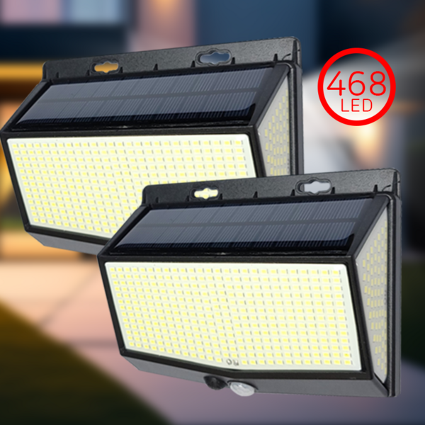  아미다 468구 LED 576 LED 태양광 벽부등 센서등 태양열 정원등 가로등 외부벽등 인체감지센서, 순번A : LED468구 