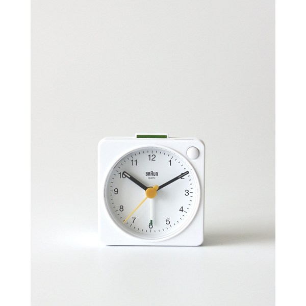 브라운 BC02XW 화이트색상 무소음탁상알람시계 클래식 아날로그 인테리어 (BC02XW)