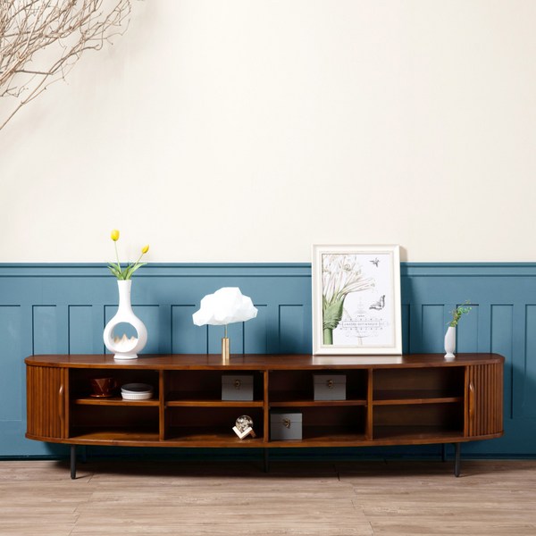 인테리어레시피 브릭스 북유럽 원목 템바보드 거실장 티비다이 수납장 템바보드장 1600 2000