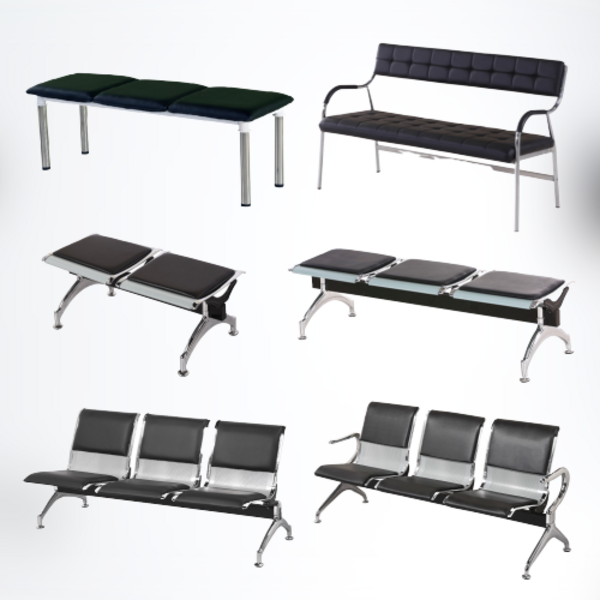  마켓리사 고급PU 장의자 대기 병원 대기실 교회 회의실 휴게실 매장 휴게소 약국 로비 가게 긴의자, B.플랫장의자_블랙 