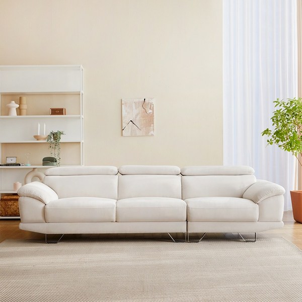  한샘몰pick 폴로까사 생드니 아쿠아텍스 스웨이드 4인용 패브릭 소파, 핑크(B) 