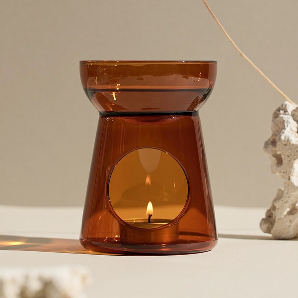 스너그앤코 아로마 유리 오일 버너 램프, 엠버, 1개 