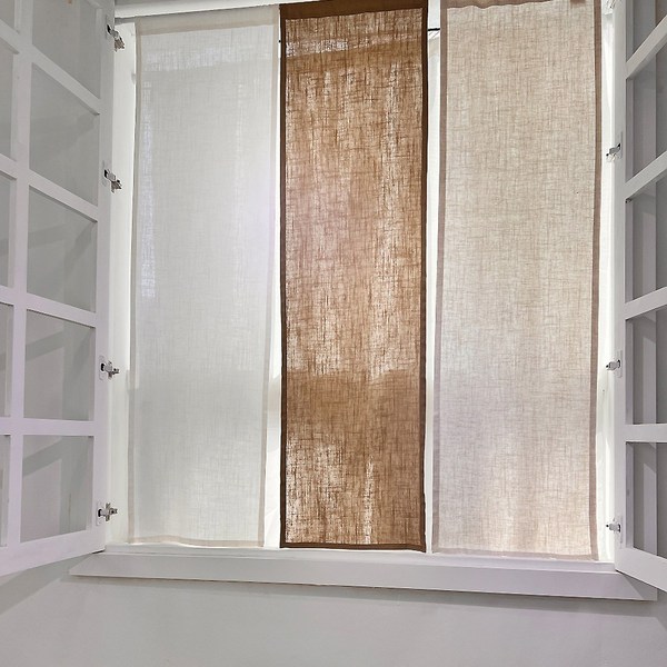  주문재작 휴일애 린넨 가림막커튼 코튼 가리개커튼 공간분리 냉장고 중문 주방커튼 창문 책장 