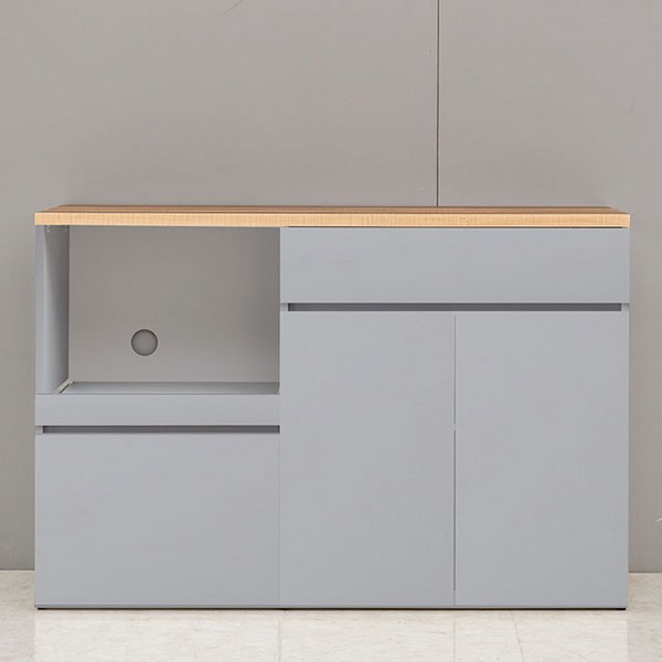 벨리카가구 하퍼 1200 주방 수납장 다용도, 하퍼 1200 렌지대 서랍형 수납장_우드그레이