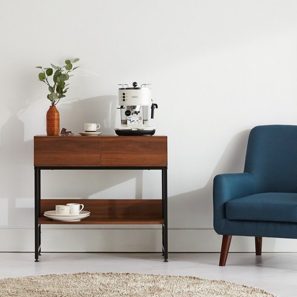  블루밍홈 노브 콘솔 테이블, 샌드월넛 