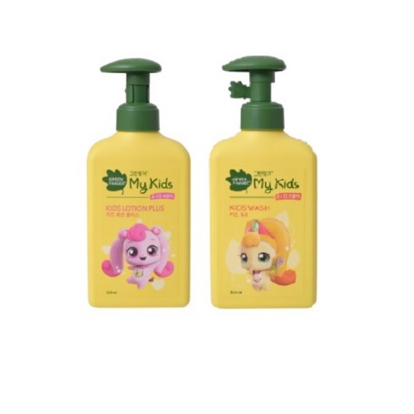 그린핑거 마이키즈 캐치티니핑 워시320G + 로션320G 1세트, 1통