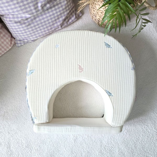 화모베이비 프리미엄 커버분리형 수유쿠션, 용이블루