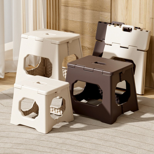  안전잠금 접이식 의자 플라스틱 폴딩 체어 휴대용 간이, 옐로우 