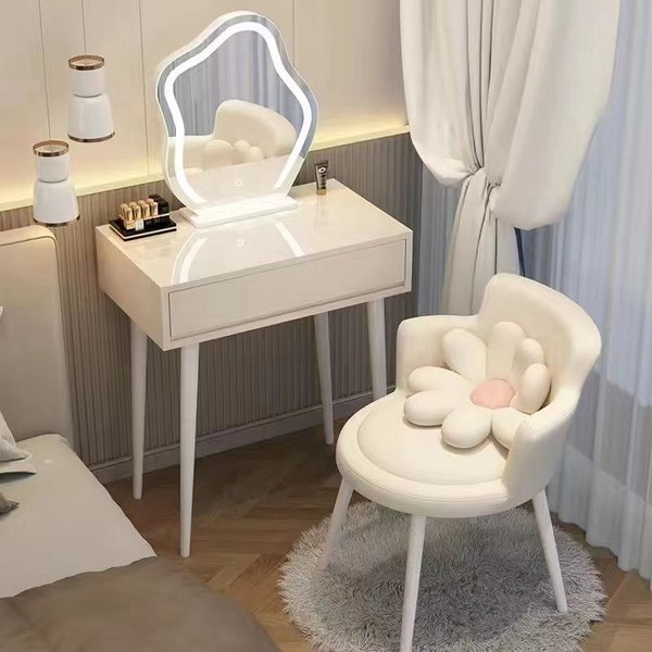  [해바라기]화장대세트(화장대+LED거울+화장의자)연예인 화장대 삼색가구 (5~9일 도착)B-1885, 50, 흰색 