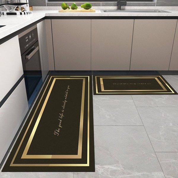  크로스 보더 규조토 주방 매트, 아름다움과 너-다크 브라운 