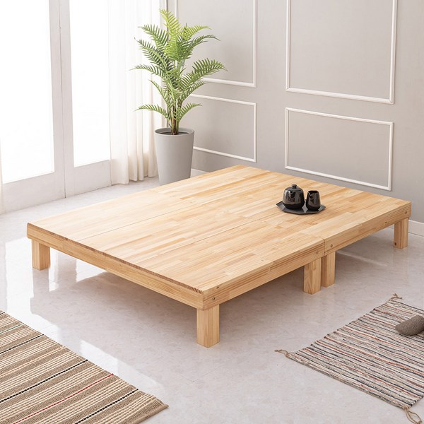 올리브가구 레몬오일 DIY 원목 평상 침대프레임 돌침대 서랍장 싱글침대 슈퍼싱글침대, 혼합색상