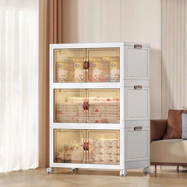 SeekFun 접이식 수납장 설치면제 대용량 이동식 3단 4단 500mm/600mm