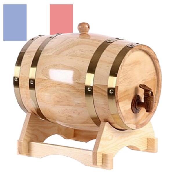 오크통 가정용 미니 와인 술통 숙성통 5color, 3L, 1개, 깔끔한 황토색