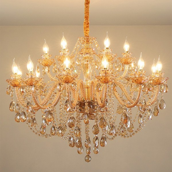 공간녹백 샹들리에 조명 샹드리에 18등, 15등 트리플커브-LED 촛대구 포함-체인세트 포함