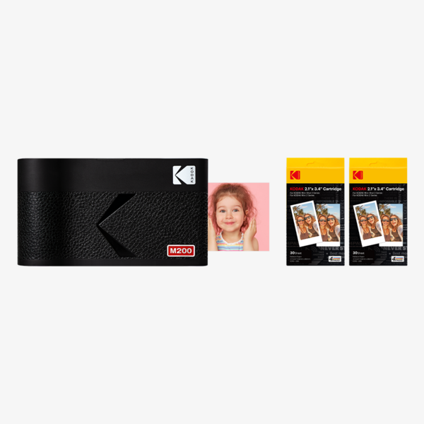 [신제품] 코닥 미니 2 ERA 포토프린터 사진인화기+카트리지 68매 번들, 블랙, M200