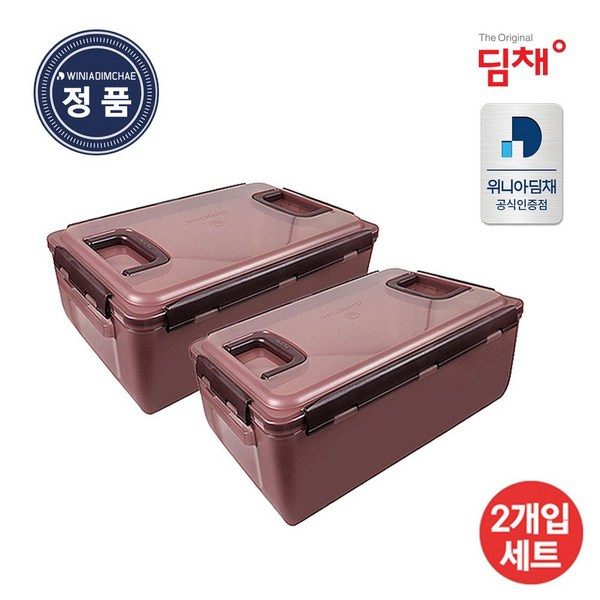  위니아 딤채 김치통 정품 9.2L WD003963 상실반투명 330L 스탠드김치냉장고 전용 김치용기, 2개 