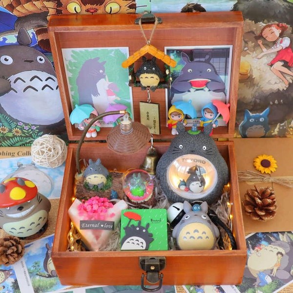  센과 치히로 토토로 오르골 뮤직박스 무드등 지브리 선물, 1번 