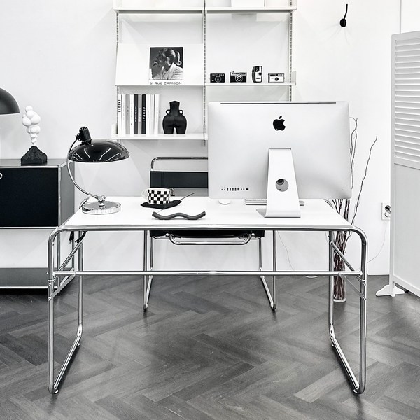 리빙힙 소셜 미드센츄리 모던 데스크 책상 [800 / 1200], 화이트