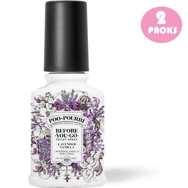 Poo Pourri 푸푸리 미국 화장실 토일렛 스프레이 라벤더 페퍼민트 59ml 2팩, 2개