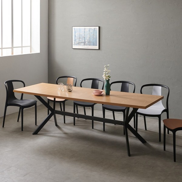 달라 6인용 8인용 대형 맞춤 카페 식당 업소용 스타벅스 다이닝 식탁 테이블, 월넛