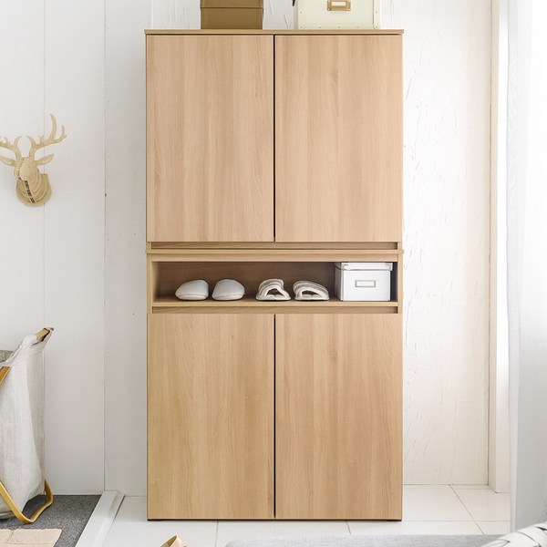 디오 대형 1단 신발장 800 현관장 아파트 원룸 사무실 키큰 선반 수납장, 아카시아