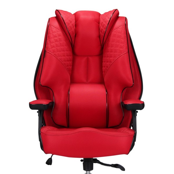  클라우드백 게이밍 컴퓨터 사무용 사무실 중역 PC방 편한 공부 책상 학생 의자 T800MQ, 레드 