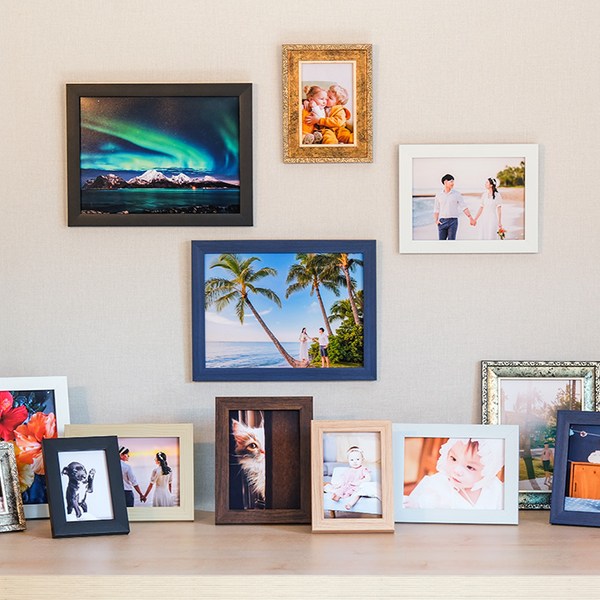 액자와 사진인화를 한번에 [사진인화+액자세트] 3x5 4x6 5x7 6x8 8x10 A4 11x14 A3 스마트폰 카톡 사진출력 사진액자 독일 수입 프리미엄 인화지 액자자체제작, A4 사진인화+액자, 17 엣지화이트