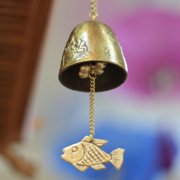  국내제작 황동주물 김홍도 풍속화 타작도 물고기 바람종 풍경종 현관 문종 