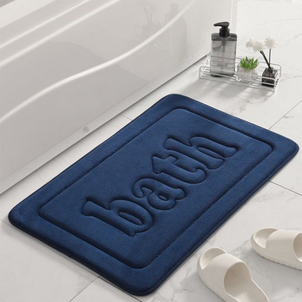 밀리오 빨아쓰는 메모리폼 발매트 욕실매트, 네이비