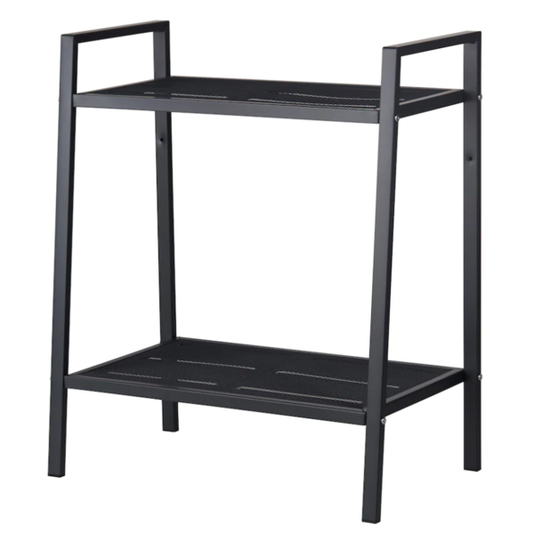 이케아 LERBERG 선반유닛 2단 다크그레이 703.159.35, 다크그레이 50315936