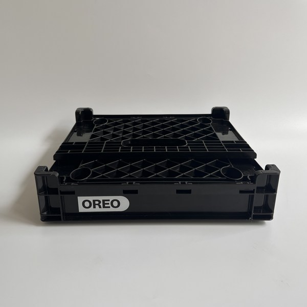  밀크박스 우유박스 캠핑폴딩 수납 캠핑상자, 오레오(블랙), 1개 