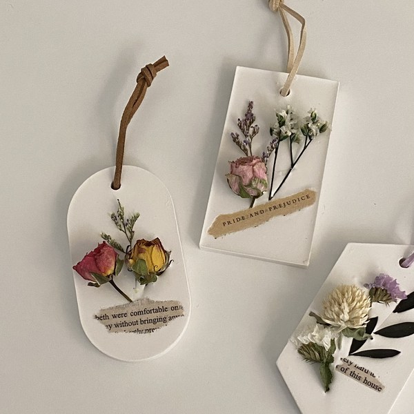  드라이플라워 타블렛 석고방향제 만들기 DIY키트, 가든파티, 가든파티 