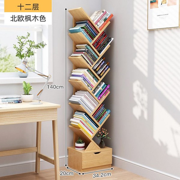 레어로우 시스템 선반 모던 스탠드 오래된 책 보관 유물 대용량 책장 좁은 아파트 벽에 수직 집 공간 책꽂이, [05] 5612단서랍모델밝은호두색뒷판이 업그레이드되고