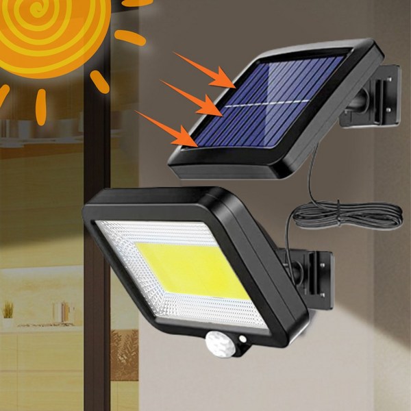  태양광 센서등 가로등 COB LED 100구 128구 160구 태양열 벽부등, 1면 COB (100구) 