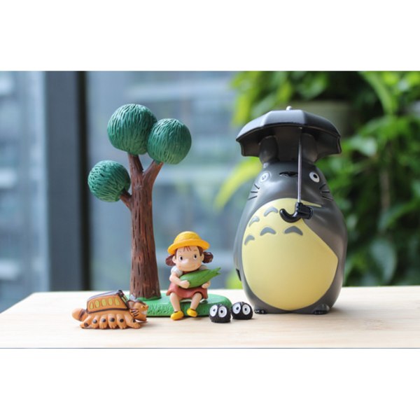  생일 케이크장식 토토로 먼지 고양이 피규어세트, A, 1세트 