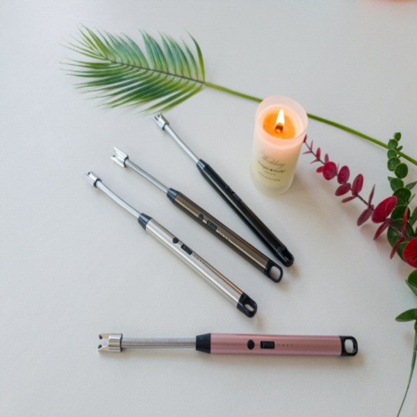 점화 스틱 캔들라이터 C타입 충전, 실버, 1개