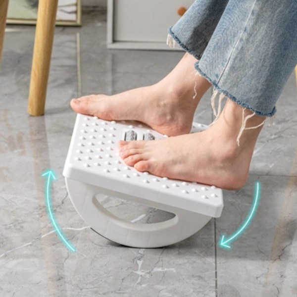  몽땅겟 사무실 컴퓨터 책상 발받침대 커브형, 화이트 