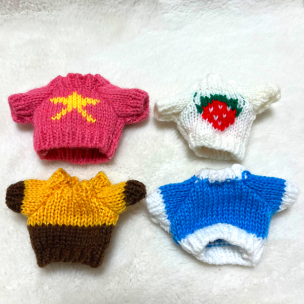  마켓셀리 모루인형 옷 4종 세트(집게핀 증정), A세트 