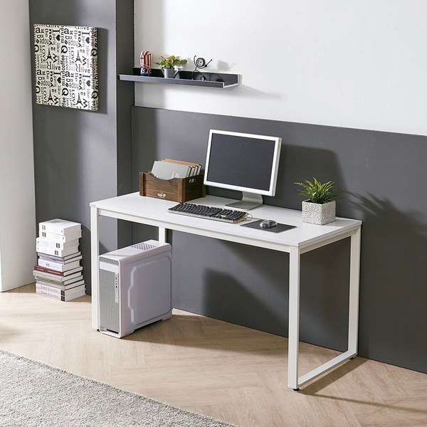  프라임 800부터 1800까지 컴퓨터테이블, 화이트/블랙다리 